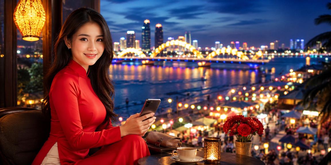 Thành viên mới tại Đà Nẵng trong áo dài hoàn tất đăng ký và nhận bonus chào mừng
