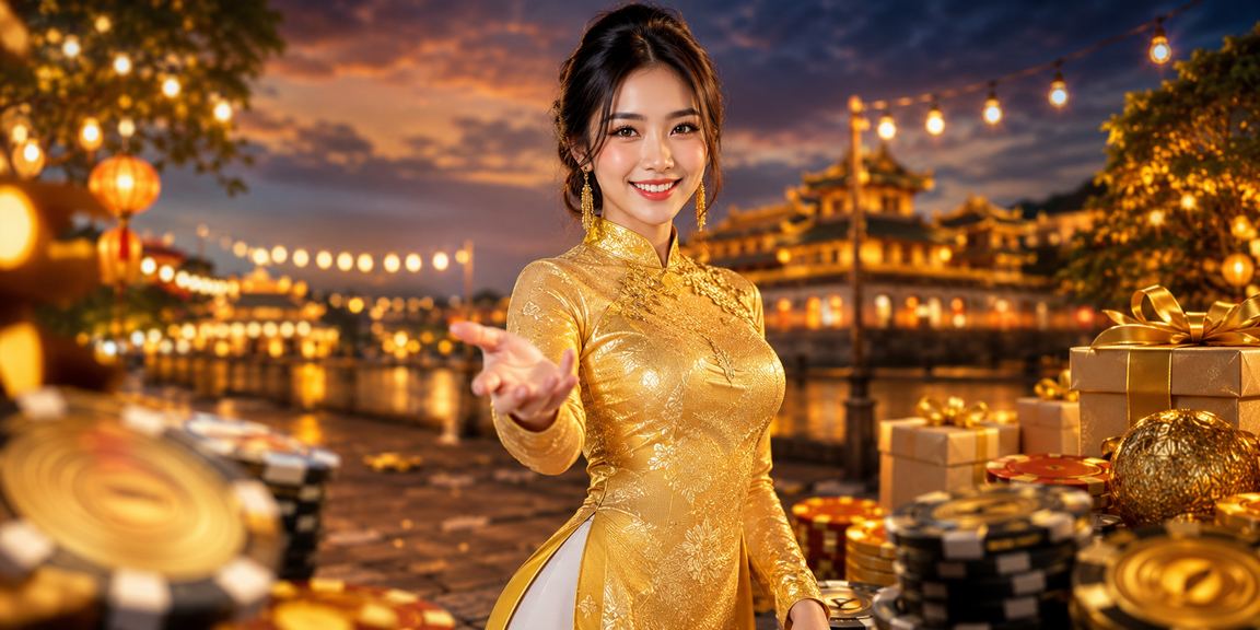 Thành viên VIP fe88 tại Huế nhận bonus với trang phục áo dài truyền thống